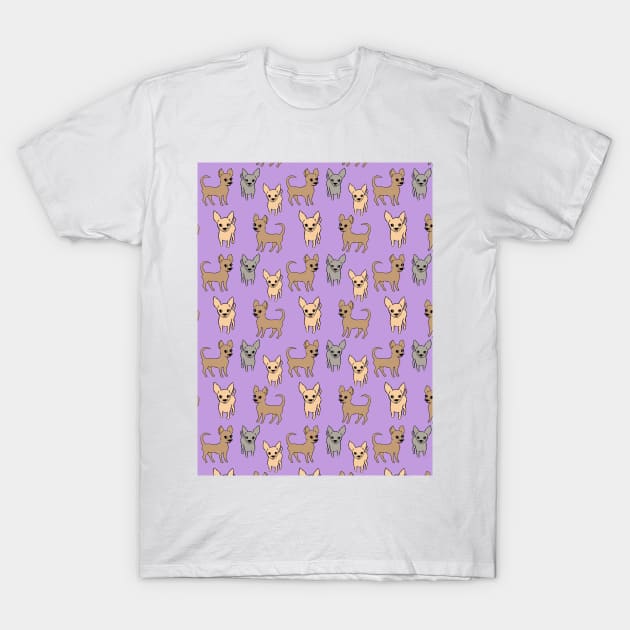 Chihuahua chihuahuas - lilac T-Shirt by bettyretro